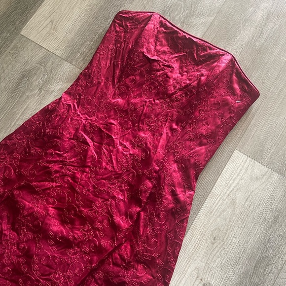 Jessica McClintok Red Satin Dress - Picture 2 of 8